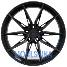 R19 9 5/112 66.5 ET28 Ws forged WS1418 Gloss black with dark machined face (кованый)