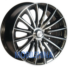 R14 6 4/100 67.1 ET35 Zorat wheels 393 Черный с металиком полированное лицо (литой)