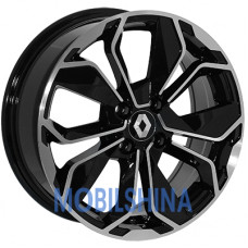 R14 5.5 4/100 67.1 ET40 Zorat wheels BK5296 Black polished (Черный с полированной лицевой частью) (литой)