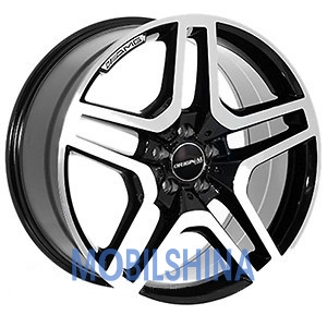R19 8.5 5/112 66.6 ET45 Zorat wheels BK852 Black polished (Черный с полированной лицевой частью) (литой)