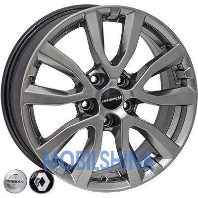 R17 7 5/114.3 66.1 ET40 Zorat wheels BK5504 Hyper black (Насыщенный черный, иногда темно-серебристый) (литой)