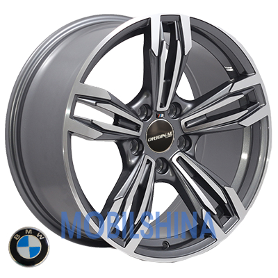 R18 8.5 5/120 74.1 ET38 Zorat wheels BK5730 Grey Polished (Темно-серый с полированной лицевой частью) (литой)
