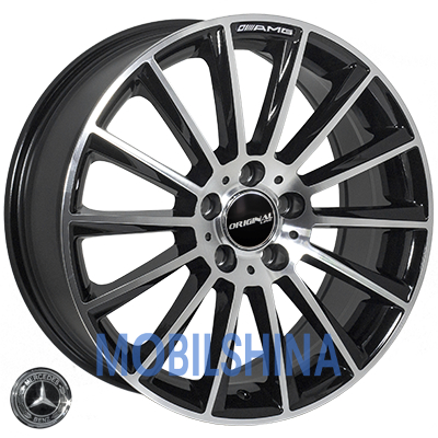 R16 7 5/112 66.6 ET37 Zorat wheels BK836B Black polished (Черный с полированной лицевой частью) (литой)