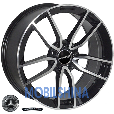 R19 8 5/112 66.6 ET45 Zorat wheels BK5461 Black polished (Черный с полированной лицевой частью) (литой)