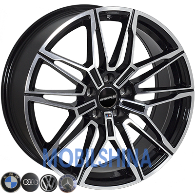 R19 8 5/112 66.6 ET30 Zorat wheels BK5938 Black polished (Черный с полированной лицевой частью) (литой)