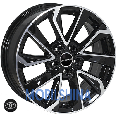 R16 6.5 5/100 54.1 ET39 Zorat wheels BK5463 Black polished (Черный с полированной лицевой частью) (литой)