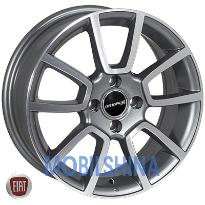 R15 6 4/98 58.1 ET35 Zorat wheels BK746 Grey Polished (Темно-серый с полированной лицевой частью) (литой)