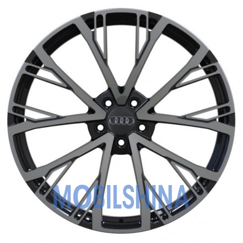 R21 8.5 5/112 66.5 ET43 Replica forged A2110264 Gloss black with dark machined face (кованый)