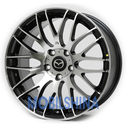 R17 8 5/114.3 67.1 ET38 Replica Mazda (R01) black front polished