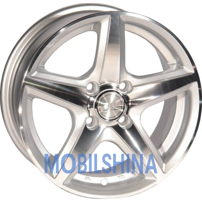 R13 5.5 4/98 58.6 ET25 Zorat wheels 244 Silver Polished (Серебристый полированный) (литой)
