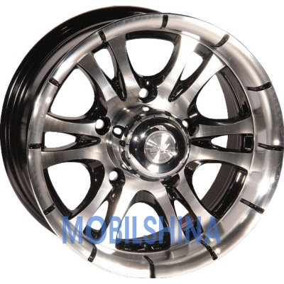 R15 7 5/139.7 110.5 ET0 Zorat wheels 268 Black polished (Черный с полированной лицевой частью) (литой)