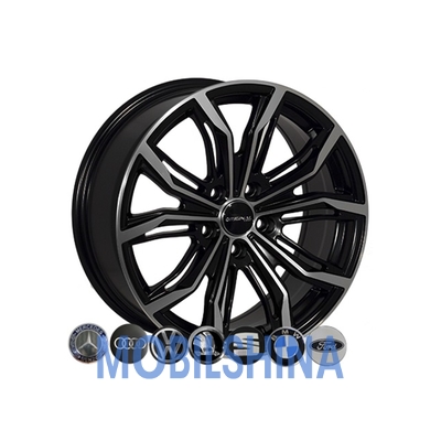 R16 7 5/114.3 67.1 ET40 Zorat wheels 2 747 Black polished (Черный с полированной лицевой частью) (литой)