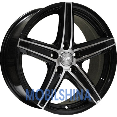R14 6 4/100 67.1 ET35 Zorat wheels 3 143 Black polished (Черный с полированной лицевой частью) (литой)