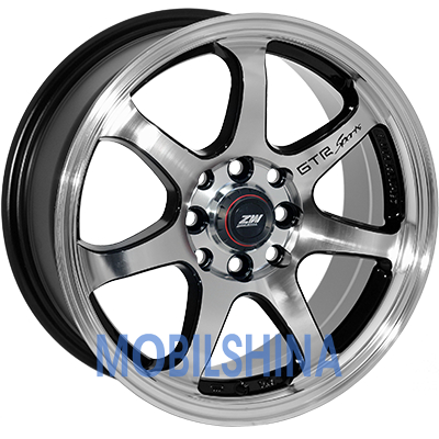 R15 6.5 4/114.3 67.1 ET38 Zorat wheels 356 Black polished (Черный с полированной лицевой частью) (литой)