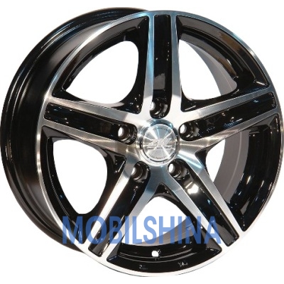 R15 6.5 4/114.3 67.1 ET38 Zorat wheels 610 Black polished (Черный с полированной лицевой частью) (литой)