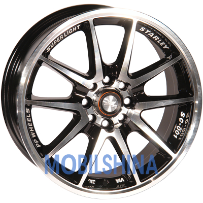 R16 7 5/105 67.1 ET40 Zorat wheels 969 Black polished (Черный с полированной лицевой частью) (литой)