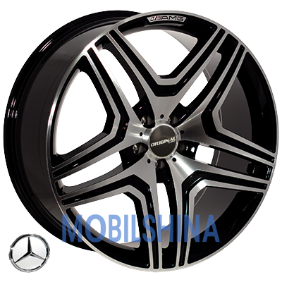 R17 8 5/112 66.6 ET35 Zorat wheels BK206 Black polished (Черный с полированной лицевой частью) (литой)
