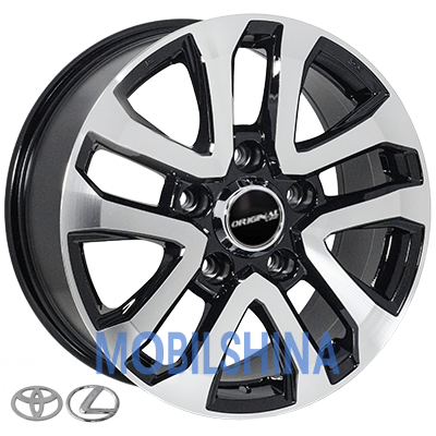 R18 8 5/150 110.2 ET45 Zorat wheels BK5118 Black polished (Черный с полированной лицевой частью) (литой)