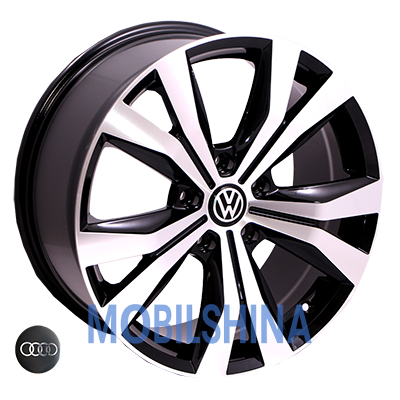 R19 8.5 5/130 71.6 ET50 Zorat wheels BK526 Black polished (Черный с полированной лицевой частью) (литой)