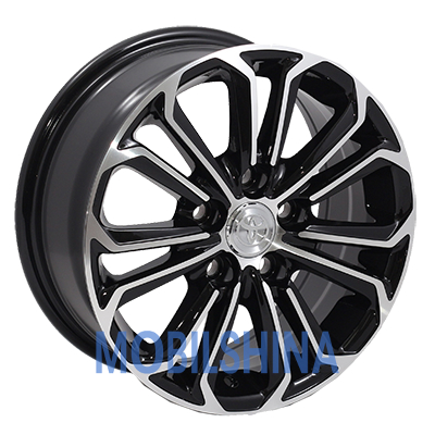 R15 6.5 5/114.3 60.1 ET40 Zorat wheels BK667 Black polished (Черный с полированной лицевой частью) (литой)