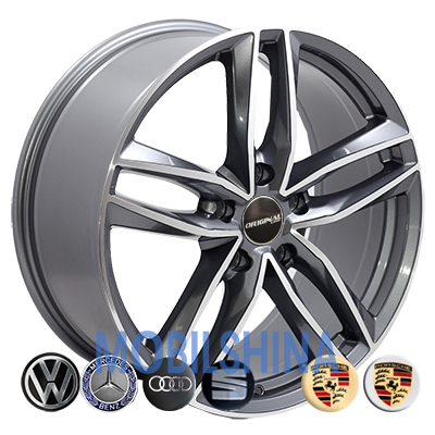 R18 8 5/112 66.6 ET42 Zorat wheels BK690 Gunmetal (Темно-серый) (литой)
