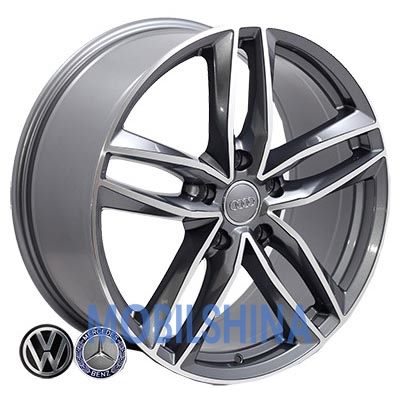 R17 7.5 5/112 66.6 ET42 Zorat wheels BK690 Grey Polished (Темно-серый с полированной лицевой частью) (литой)