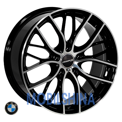 R18 8 5/120 74.1 ET30 Zorat wheels BK796 Black polished (Черный с полированной лицевой частью) (литой)