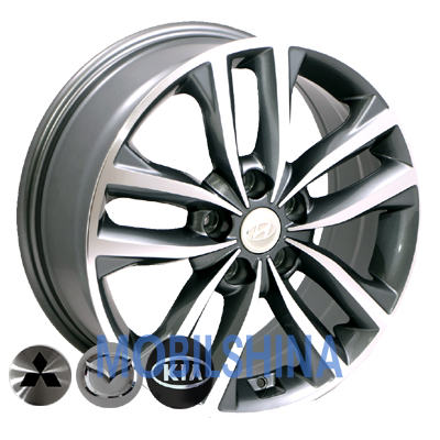 R18 7.5 5/114.3 67.1 ET40 Zorat wheels BK846 Grey Polished (Темно-серый с полированной лицевой частью) (литой)