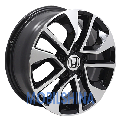 R16 6.5 5/114.3 64.1 ET45 Zorat wheels BK986 Black polished (Черный с полированной лицевой частью) (литой)