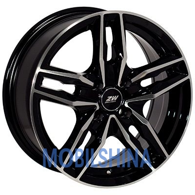 R15 6.5 4/100 67.1 ET38 Zorat wheels 2 788 Black polished (Черный с полированной лицевой частью) (литой)
