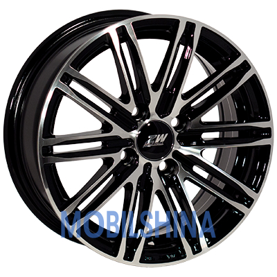 R13 5.5 4/98 58.6 ET25 Zorat wheels 3 303 Black polished (Черный с полированной лицевой частью) (литой)