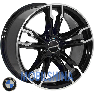 R17 8 5/120 74.1 ET34 Zorat wheels BK5255 Black polished (Черный с полированной лицевой частью) (литой)