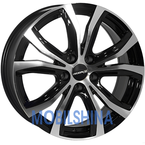 R20 8 5/114.3 60.1 ET30 Zorat wheels 7 764 Black polished (Черный с полированной лицевой частью) (литой)