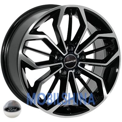 R16 6.5 5/108 63.4 ET50 Zorat wheels BK5433 Black polished (Черный с полированной лицевой частью) (литой)